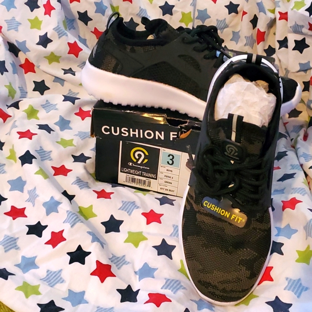 Champion size 3 camouflage in color